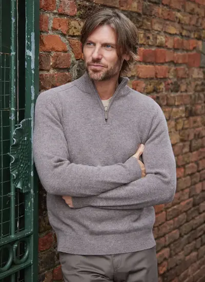 Lambswool Half Zip Sweater